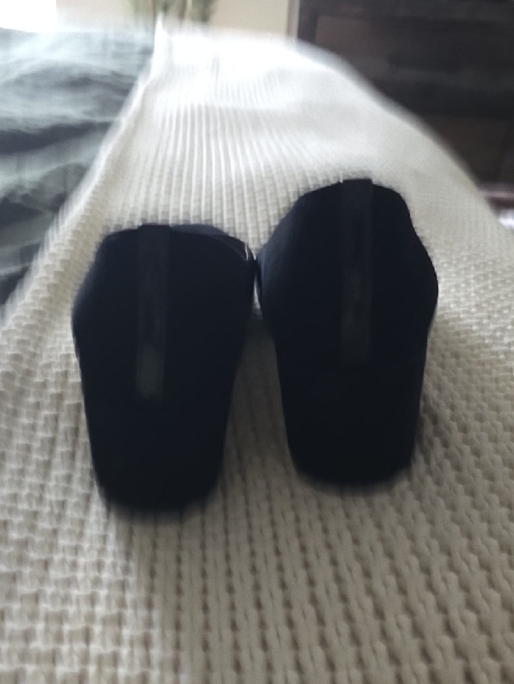 Margaux Black Suede Rounded-Toe Classic Pumps - Picture 2 of 5